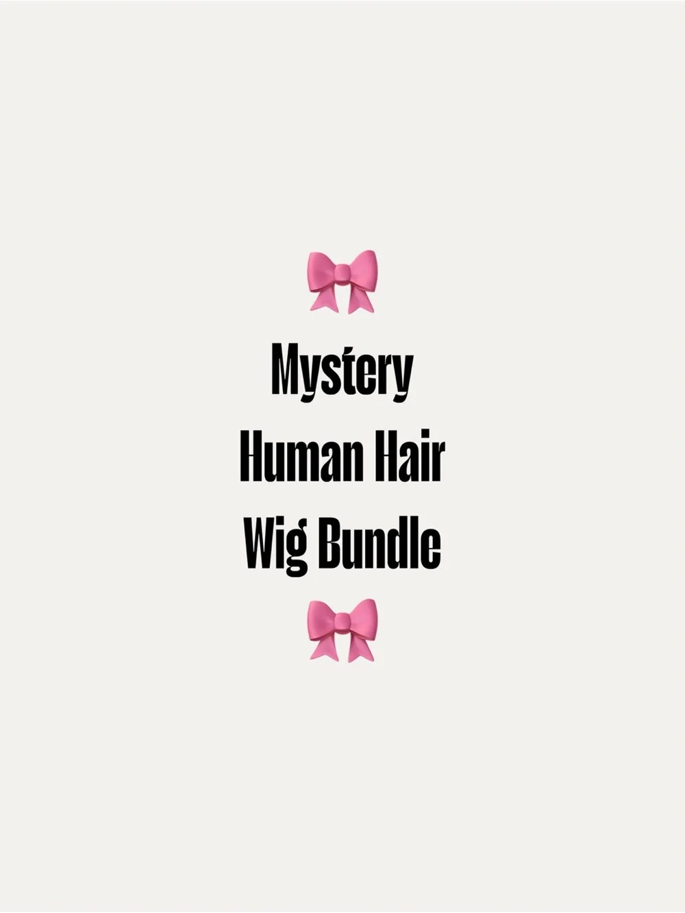 Mystery Human Hair Wig Bundle